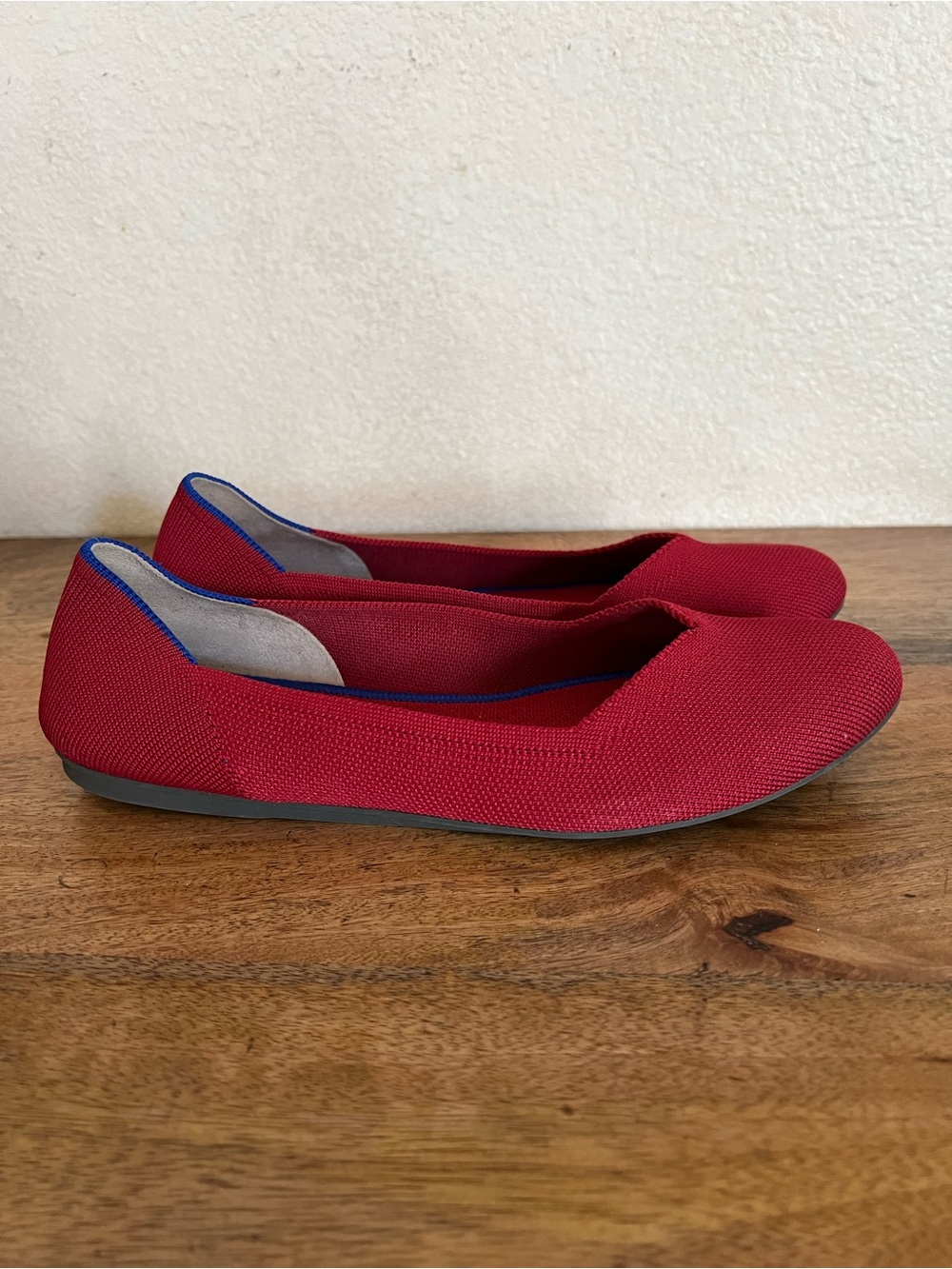 Rothy’s The Flat Red Round Toe Slip-On Ballet Flat Size 10
